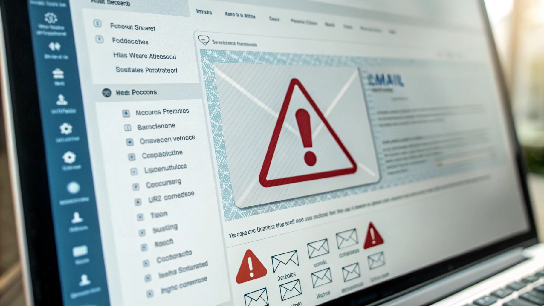 Phishing email warning
