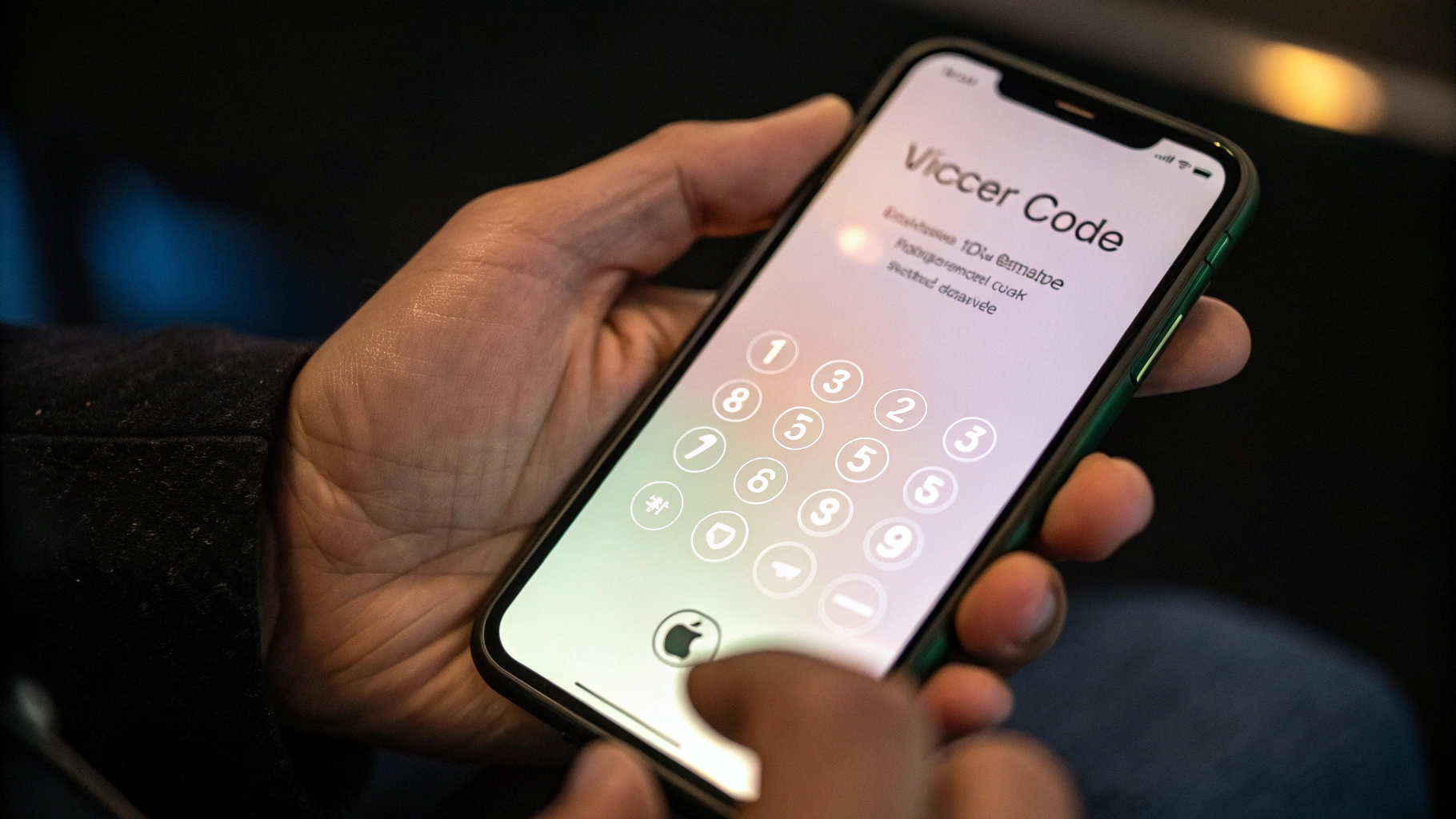 Smartphone displaying a two-factor authentication code
